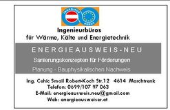 Ingenieurbüros für Wärme, Kälte und Energietechnik Ing. Cehic Smail 4614 Marchtrenk, Robert-Koch Str. 12 ENERGIEAUSWEIS, SANIERU