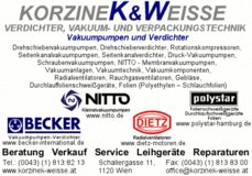 Korzinek Weisse GmbH & Co. KG Becker Vakuumpumpen Verdichter Folienschweißgeräte Radialventilatoren