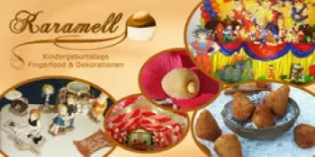 Karamell Kindergeburtstage, Torten, Luftballon und Kinderfestdekos sowie südamerikanische Fingerfoods