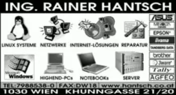 Ing. Rainer HANTSCH   Hochwertige PCs, Server, Notebooks, Internet-/Server-/Fax Lösungen unter Linux PC-Arbeitsplätze