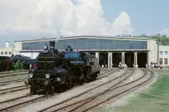 Das Eisenbahnmuseum Strasshof wo die Dampflokomotiven zu Hause sind.