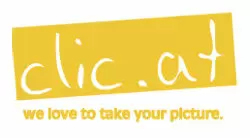 logo clic.at, we love to take your picture, clic, foto, grafik, design, kommunikation, werbung, marketing, training