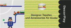 Fototapete, Tapete und Leuchte aus der Kollektion Trains vom Designstudio DecorPlay 