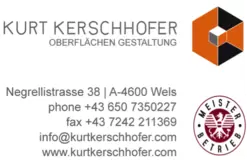 Kerschhofer Kurt, Oberflächengestaltung-Sanierung
KUNST MIT HARZ u. ZEMENT