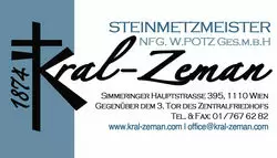 Kral-Zeman Steinmetzmeister, billige Grabsteine aus eigener Erzeugung