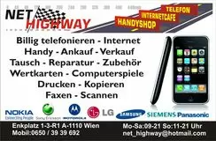 Net-Highway Billig telefonieren/Internet/Fax/Kopie