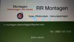 Firma RR Montagen - Verkauf
Heizungsanlagen - Solar - Photovoltaik - Entkalkungsanlagen